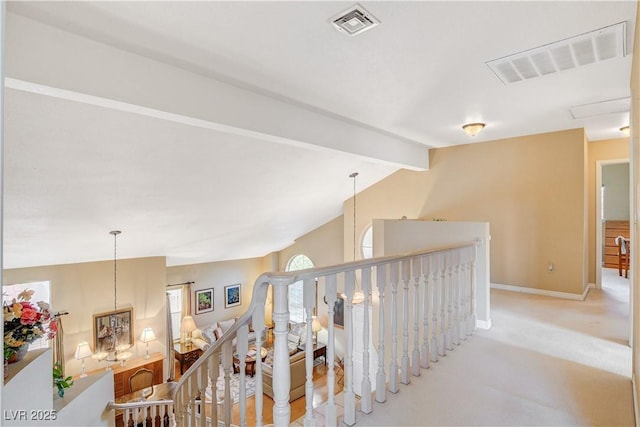8416 Dry Cliff Cir, Las Vegas, NV 89128 - hall featuring carpet and an upstairs landing