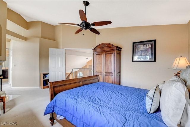 8416 Dry Cliff Cir, Las Vegas, NV 89128 - bedroom featuring light colored carpet and ceiling fan