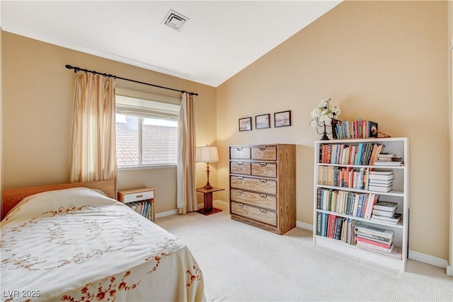 8416 Dry Cliff Cir, Las Vegas, NV 89128 - carpeted bedroom featuring baseboards and lofted ceiling