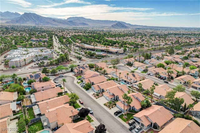 8416 Dry Cliff Cir, Las Vegas, NV 89128 - aerial view of property and surrounding area featuring a mountain backdrop