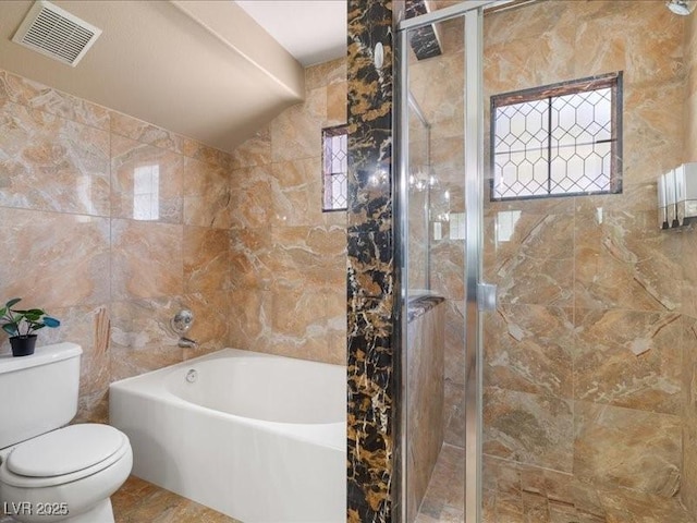 7924 Mcdowell Dr, Las Vegas, NV 89129 - full bathroom featuring tile walls, a tub, and a tile shower