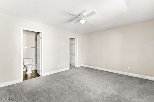 6800 E Lake Mead Blvd Unit 1018, Las Vegas, NV 89156 - unfurnished bedroom with carpet, ensuite bath, and ceiling fan