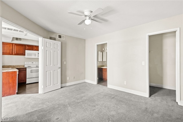 6800 E Lake Mead Blvd Unit 1018, Las Vegas, NV 89156 - unfurnished bedroom with a walk in closet, carpet floors, ensuite bathroom, and a closet