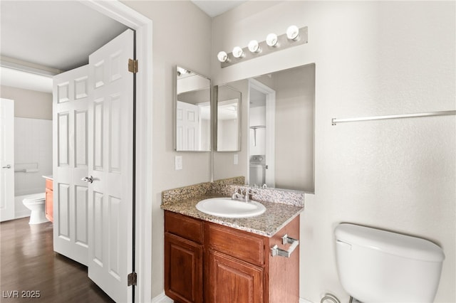 6800 E Lake Mead Blvd Unit 1018, Las Vegas, NV 89156 - bathroom with vanity and wood finished floors