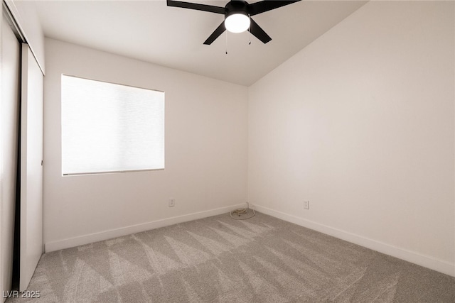 4825 White Aspen Ave, Las Vegas, NV 89130 - unfurnished room featuring carpet, a ceiling fan, and lofted ceiling