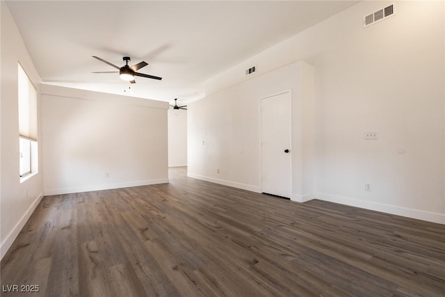4825 White Aspen Ave, Las Vegas, NV 89130 - unfurnished room with ceiling fan and dark wood-style floors