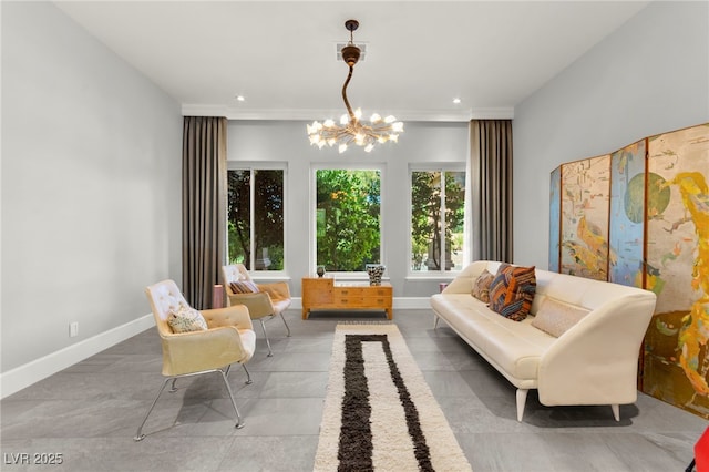 5680 N Fort Apache Rd, Las Vegas, NV 89149 - living area with a chandelier and recessed lighting