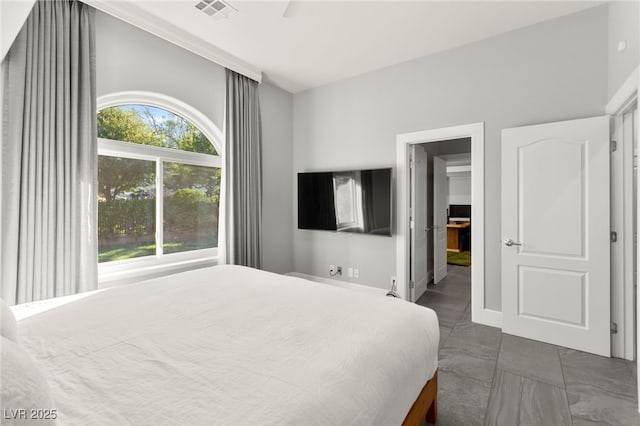 5680 N Fort Apache Rd, Las Vegas, NV 89149 - bedroom featuring marble finish floors and a ceiling fan