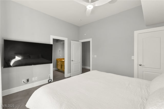 5680 N Fort Apache Rd, Las Vegas, NV 89149 - bedroom featuring connected bathroom and ceiling fan