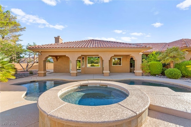 5680 N Fort Apache Rd, Las Vegas, NV 89149 - outdoor pool with a patio and an in-ground hot tub
