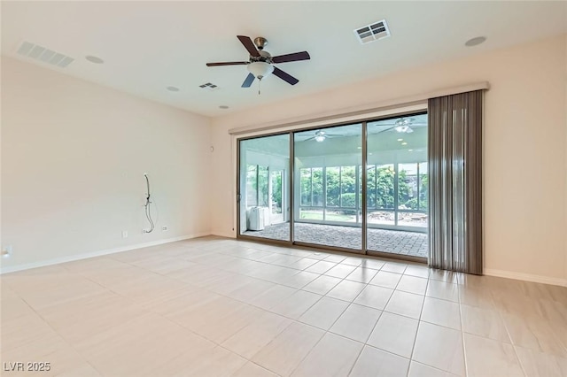 8732 Kendall Brook Cir, Las Vegas, NV 89149 - empty room featuring ceiling fan and light tile patterned floors
