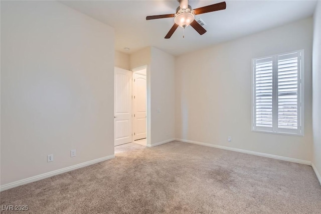 8732 Kendall Brook Cir, Las Vegas, NV 89149 - spare room with light carpet and a ceiling fan