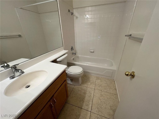8704 Autumn Wreath Ave, Las Vegas, NV 89129 - bathroom with vanity, tile patterned flooring, and washtub / shower combination