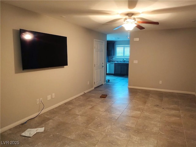 2822 Chetco River St, Laughlin, NV 89029 - spare room with a ceiling fan and a sink