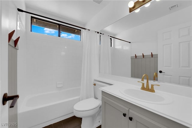21 Rue De Degas, Henderson, NV 89074 - full bath featuring vanity, shower / bath combination with curtain, and tile patterned floors