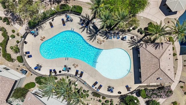6635 Caporetto Ln Unit 204, North Las Vegas, NV 89084 - aerial view of a pool area