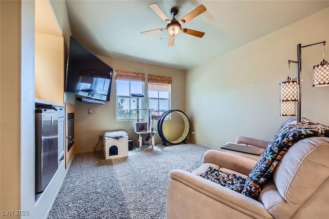 2325 Windmill Pkwy Unit 1622, Henderson, NV 89074 - living area featuring ceiling fan and carpet flooring