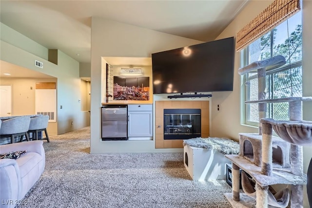 2325 Windmill Pkwy Unit 1622, Henderson, NV 89074 - living area featuring lofted ceiling and carpet