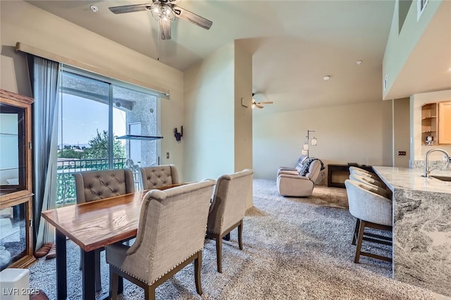 2325 Windmill Pkwy Unit 1622, Henderson, NV 89074 - carpeted dining area featuring a ceiling fan