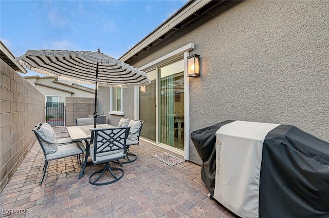 912 Allister Fields Ln, Las Vegas, NV 89138 - view of patio / terrace featuring outdoor dining area and a grill