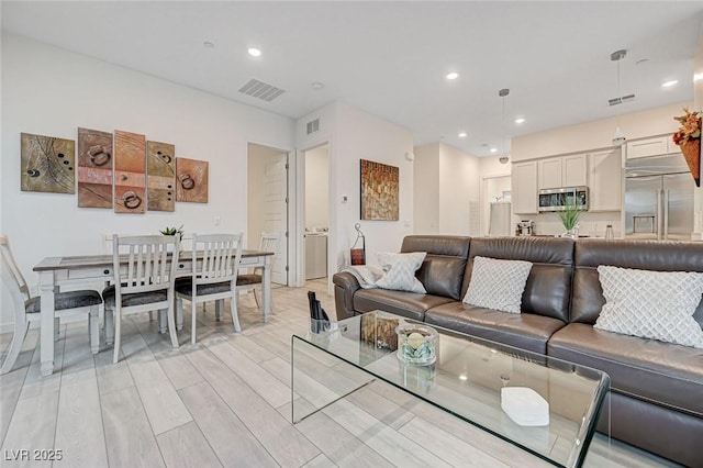 912 Allister Fields Ln, Las Vegas, NV 89138 - living room with recessed lighting and light wood-type flooring