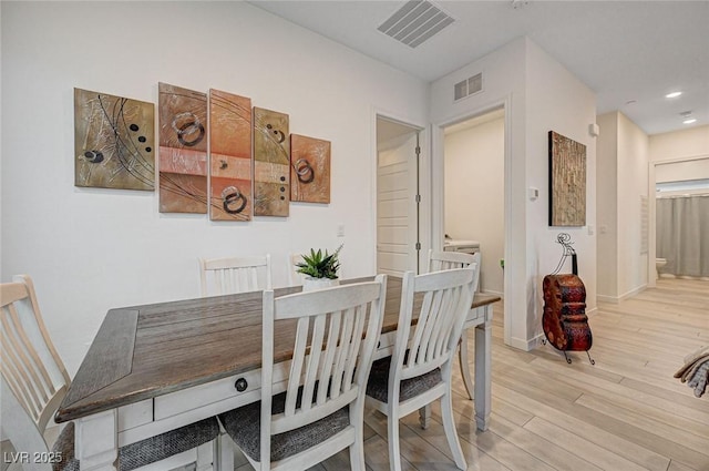 912 Allister Fields Ln, Las Vegas, NV 89138 - dining space with light wood-type flooring and recessed lighting