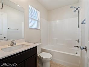 1891 Via Del Prado St, Las Vegas, NV 89115 - bathroom with vanity and shower / tub combination