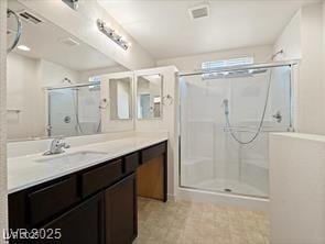 1891 Via Del Prado St, Las Vegas, NV 89115 - bathroom featuring a stall shower and vanity