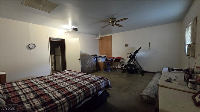 5209 Del Monte Ave, Las Vegas, NV 89146 - carpeted bedroom with ceiling fan