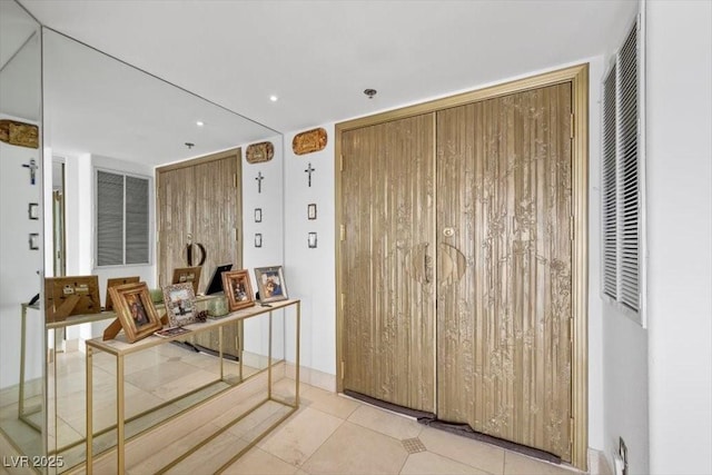 3111 Bel Air Dr Unit 21A & 21C, Las Vegas, NV 89109 - interior space with a heating unit, light tile patterned floors, and recessed lighting