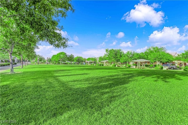 2714 Frabiele St, Henderson, NV 89044 - view of green lawn featuring a gazebo