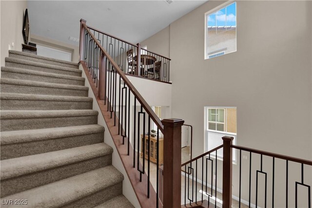 2714 Frabiele St, Henderson, NV 89044 - staircase with a high ceiling