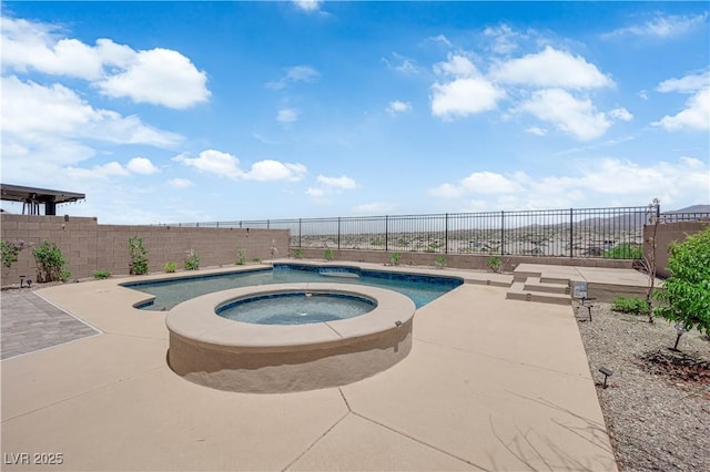 2714 Frabiele St, Henderson, NV 89044 - view of swimming pool featuring a patio area and a pool with connected hot tub