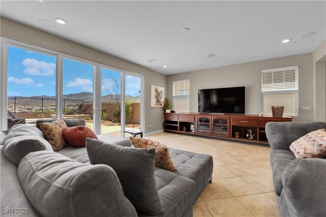 2714 Frabiele St, Henderson, NV 89044 - living area with recessed lighting and light tile patterned floors