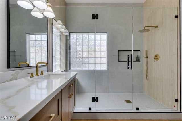 10452 Niagara Falls Ln, Las Vegas, NV 89144 - full bath with vanity and a stall shower