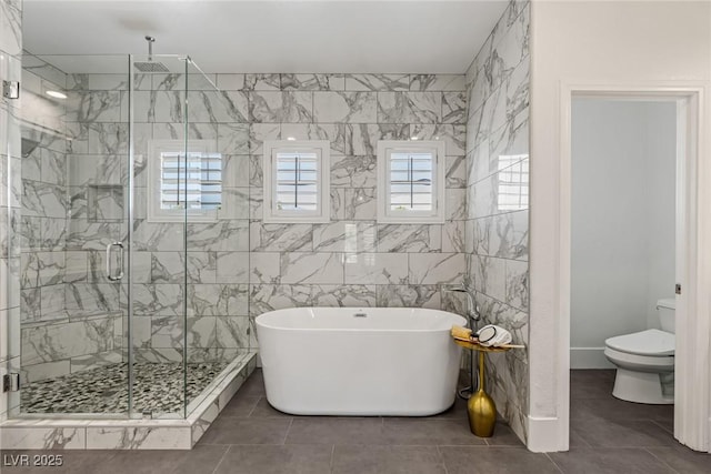 712 Proud Eagle Ln, Las Vegas, NV 89144 - full bath featuring a freestanding bath, a shower stall, and tile patterned floors