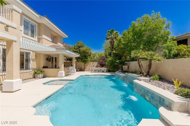 712 Proud Eagle Ln, Las Vegas, NV 89144 - view of swimming pool featuring a patio area and a fenced backyard