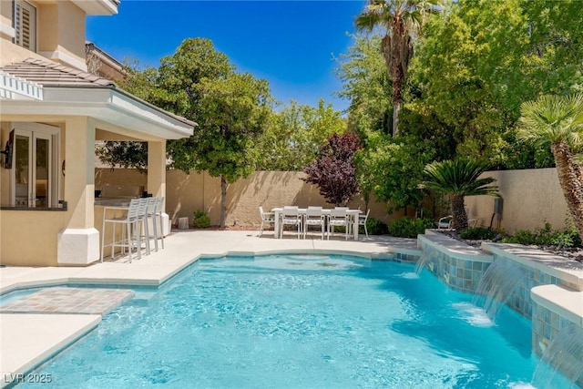 712 Proud Eagle Ln, Las Vegas, NV 89144 - view of swimming pool with a fenced backyard and a patio