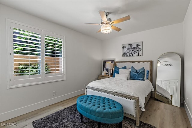 712 Proud Eagle Ln, Las Vegas, NV 89144 - bedroom featuring wood finished floors and ceiling fan