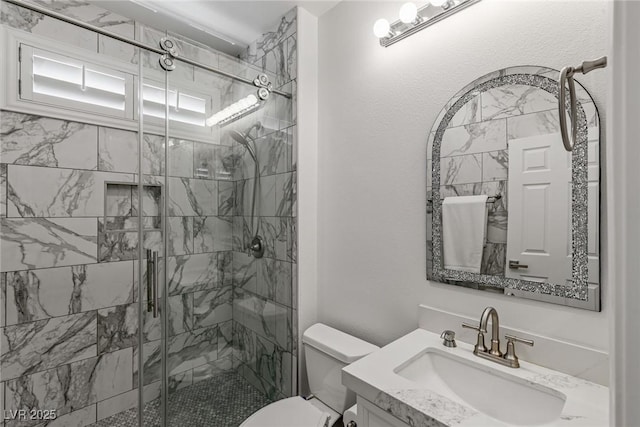 712 Proud Eagle Ln, Las Vegas, NV 89144 - bathroom with a stall shower and vanity
