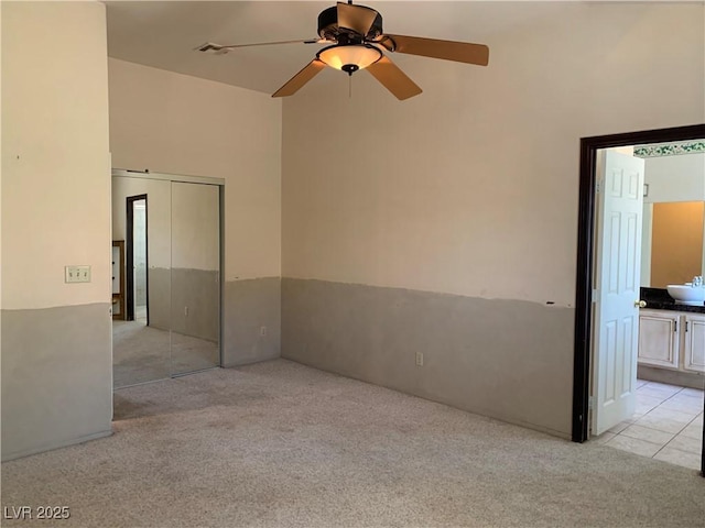 6704 Lost River Ct, Las Vegas, NV 89108 - spare room with light carpet and ceiling fan