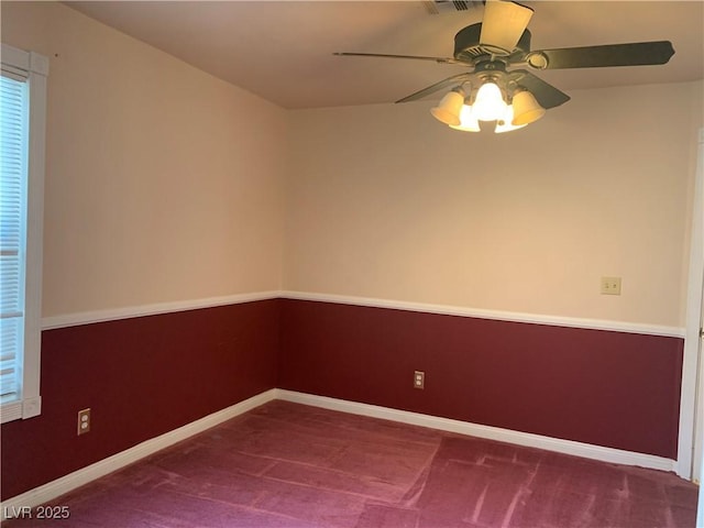 6704 Lost River Ct, Las Vegas, NV 89108 - unfurnished room with ceiling fan and carpet floors
