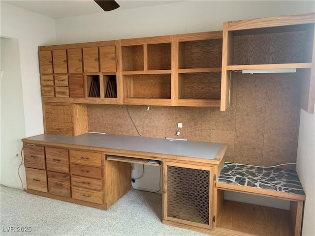 6704 Lost River Ct, Las Vegas, NV 89108 - unfurnished office with built in desk and a ceiling fan