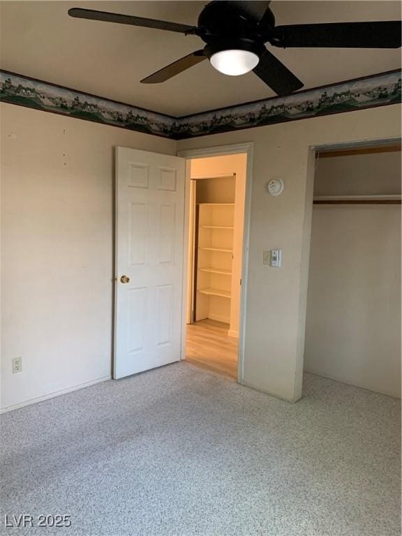 6704 Lost River Ct, Las Vegas, NV 89108 - unfurnished bedroom with carpet flooring, ceiling fan, and a closet