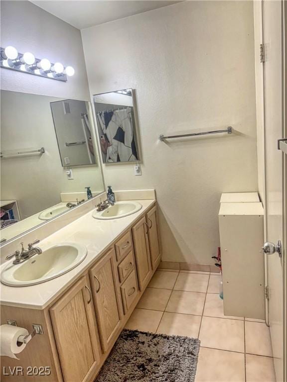 3101 Casey Dr Unit 204, Las Vegas, NV 89120 - full bathroom featuring double vanity and tile patterned floors