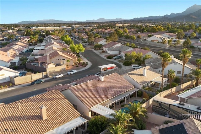 9612 Glengarry Dr, Las Vegas, NV 89129 - aerial perspective of suburban area featuring a mountainous background