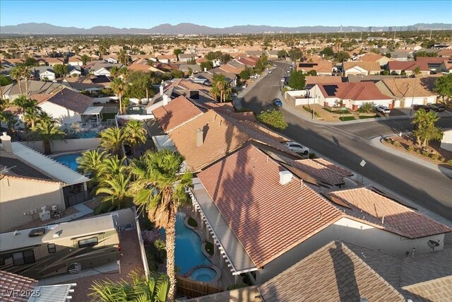 9612 Glengarry Dr, Las Vegas, NV 89129 - aerial view of residential area featuring a mountain backdrop