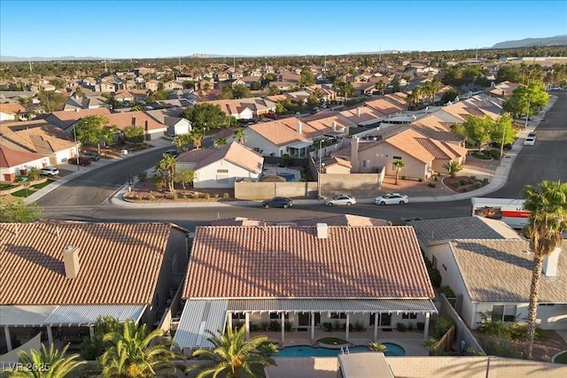 9612 Glengarry Dr, Las Vegas, NV 89129 - aerial perspective of suburban area featuring a mountain backdrop