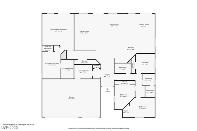 9612 Glengarry Dr, Las Vegas, NV 89129 - view of home floor plan