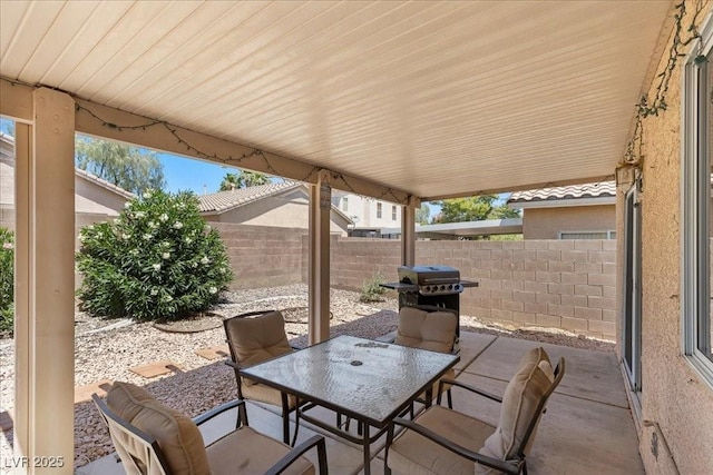 8563 Red Diamond St, Las Vegas, NV 89123 - view of patio featuring outdoor dining area and area for grilling